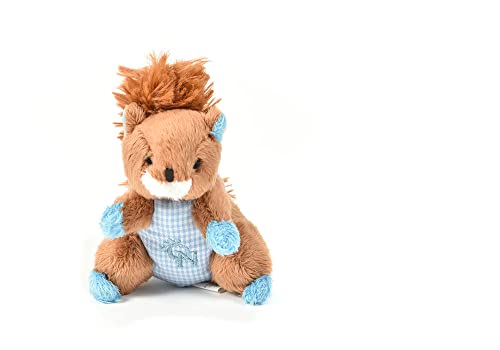 CocoTherapy Oscar Newman Squirrel Woodland Baby Pipsqueak Animal Tiny Toys for Dogs, 7-inch Length Blue