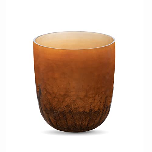 Park Hill Collection Bronze Luster Crackle Glass Vase in Bronze Finish ECL26208
