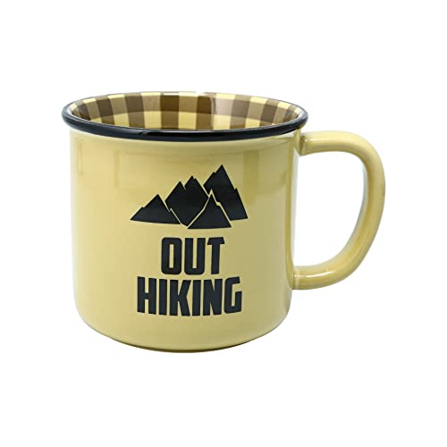 Pavilion - Out Hiking - 18 oz Coffee Mug Cup For Outdoorsy Woodsy Hiking Camping Mountain Men Women Gift