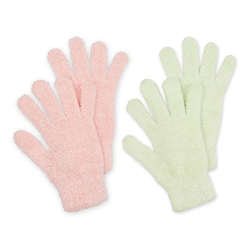 Bucky Aloe-Infused Therapeutic Moisturizing Spa, Gloves, Mint/Pink