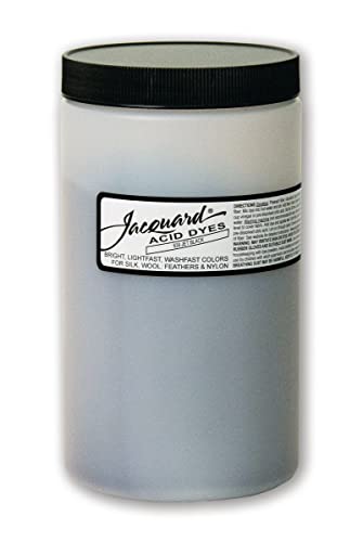 Jacquard Acid Dye for Wool, Silk and Other Protein Fibers, 1 Pound Jar, Concentrated Powder, Jet Black 639