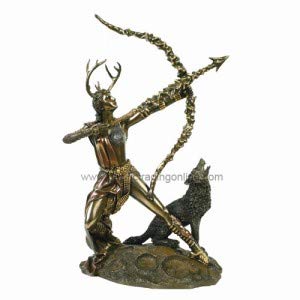 Pacific Trading Giftware Moonlight Mysteries Bronze Greek Goddess of The Wilderness Artemis Statue