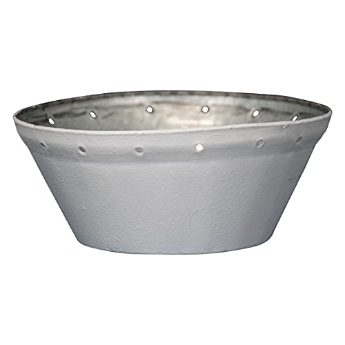 Foreside Home & Garden White Pierced Metal Decorative Bowl