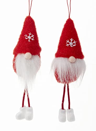Delton Hanging Red Santa Gnome, 2 Assortment