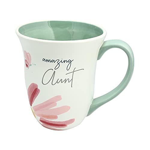 Pavilion - 16 oz Large Coffee Cup Mug Amazing Aunt Watercolor Butterfly And Flower