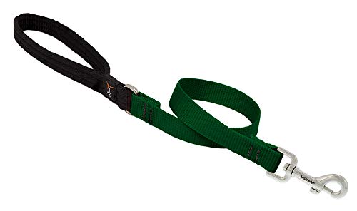 Lupine Pet Traffic Leash by Lupine in 3/4" Wide Green 2-Foot Long with Padded Handle