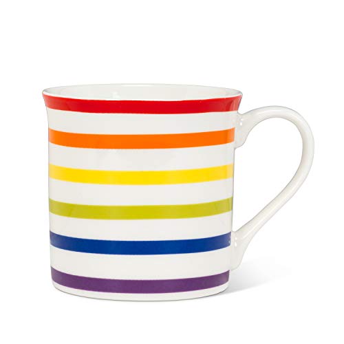Abbott Collection  27-Rainbow Colour Stripe Mug, Multi