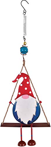 Sunset Vista Designs 93780 Gnome Hanging Bouncy (Red Hat Swing, 23-inc Height)