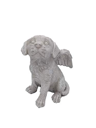 Comfy Hour Pet In Loving Memory Collection 7" Dog Angel Figurine - in Memory of My Best Friend Bereavement, Light Gray, Polyresin