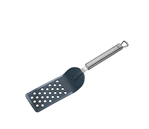 Frieling K√ºchenprofi Parma Stainless Steel/Nylon Turner, Slim Perforated, 12.5-Inch, Black