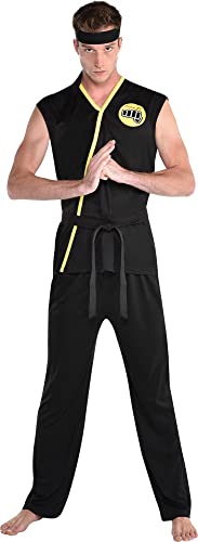 Amscan Party City Cobra Kai Halloween Costume for Adults, Standard Size, Includes Top and Pants