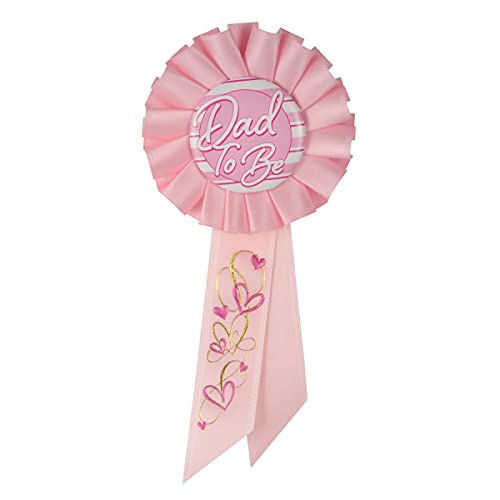 Beistle RS548P Dad to Be Rosette, Pink