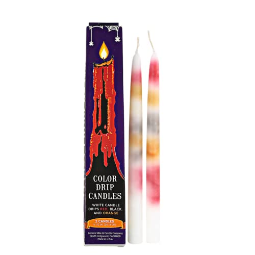 General Wax & Candle Co.. Halloween Color Drip, Multi-Color, 10 inches, Set of 2