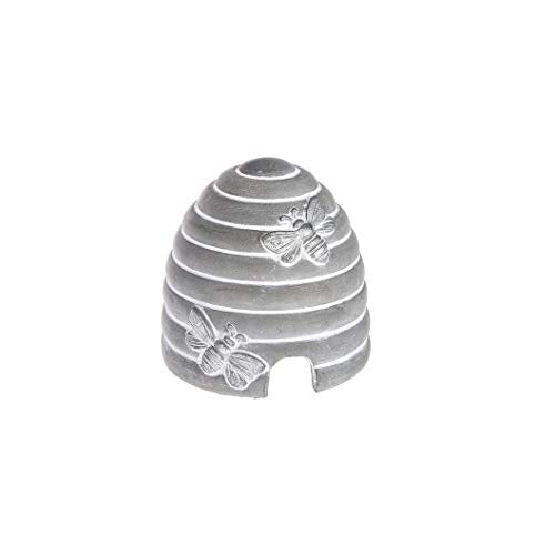 Ganz CB175355 Whitewash Bee Skep, 4-inch Diameter, Gray