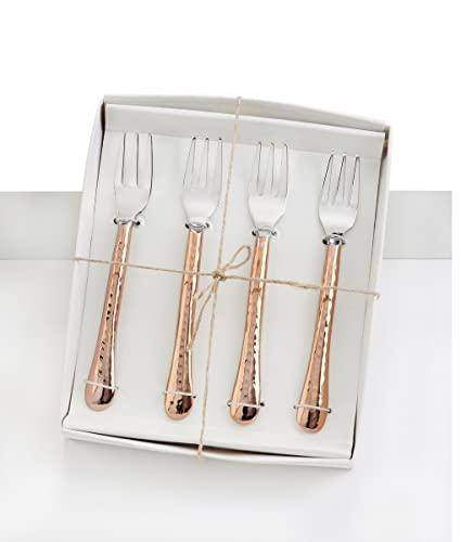 Giftcraft 094553 Dessert Forks, 4.2-inch Length, Stainless Steel, Set of 4