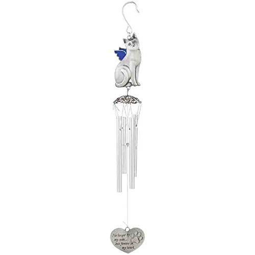 Carson Cat Pewter Outdoor Decorative Wind Chime