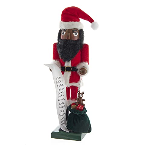 Kurt Adler Adler African American Santa Nutcracker, 15-Inch, Multi-Colored