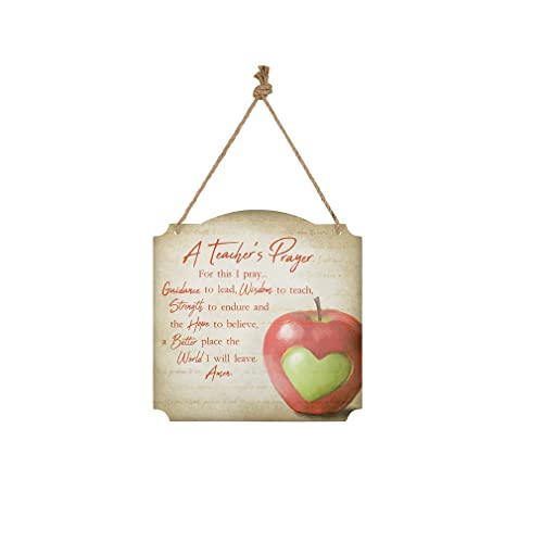 Carson 24328 Teacher's Prayer Metal Wall Decor, 12-inch Square