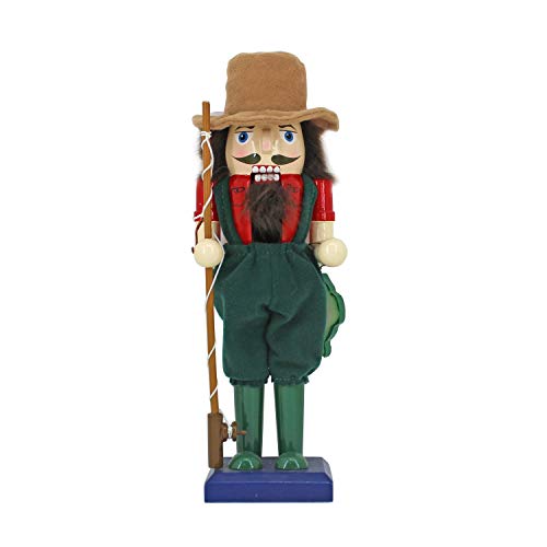 Beachcombers 9-Inch Wood Fisherman Nutcracker Figure