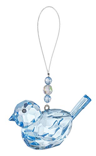 Ganz Queen City Candy Blue Bird of Happiness 3 inch Acrylic Decorative Hanging Ornament