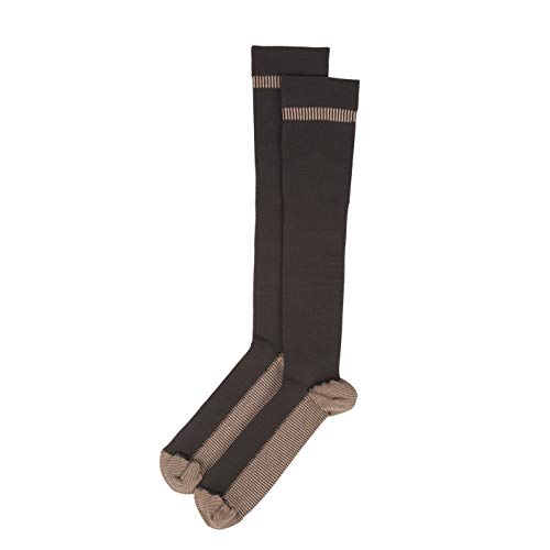Travelon 13446-740 Medium Copper Infused Compression Socks Dark Brown