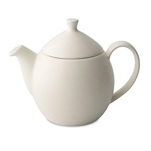 FORLIFE Dew Teapot with Basket Infuser, Natural Cotton, 14 oz/414ml