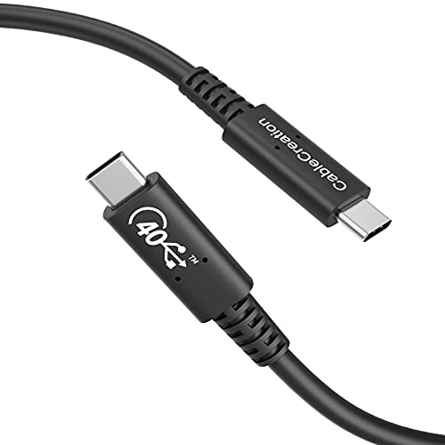 ?USB-IF Certified?USB 4 Cable for Thunderbolt 4/3, CableCreation 2.6FT USB4 Cable 40Gbps 100W Charging, 8K 30Hz or Dual 4K 60Hz Video, Compatible with USB-C Docking Station, Hub, eGPU and More, 0.8M