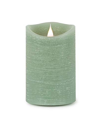 Melrose Wax, Plastic Simplux LED Designer Candle with 4 and 8-Hour Timer (5.5-inch Height, Green)