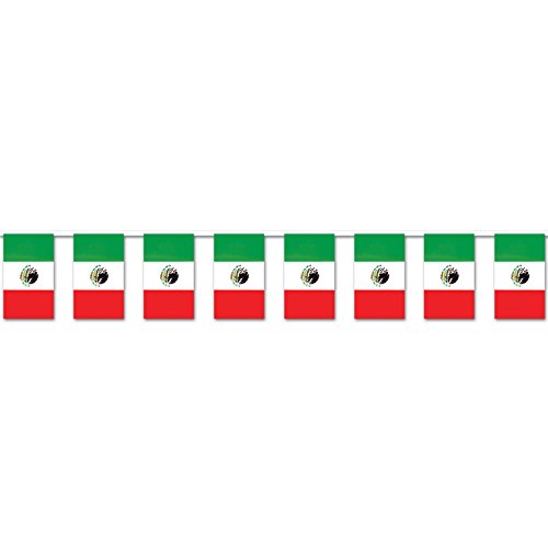 Beistle Outdoor Mexican Flag Banner, 17 by 60-Feet