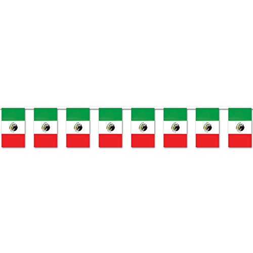 Beistle Outdoor Mexican Flag Banner, 17 by 60-Feet