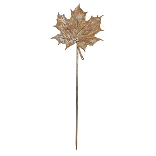 Blossom Bucket Laser Cut Metal Maple Leaf Ornament, 12-inch Height