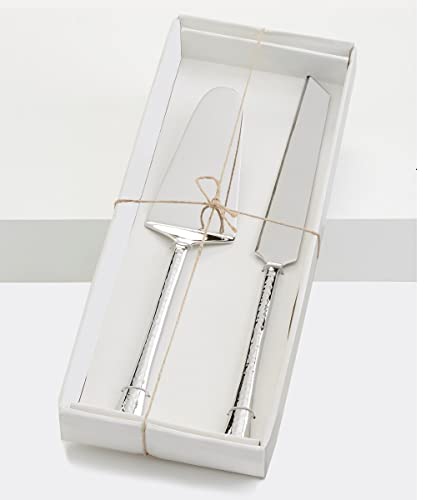 Giftcraft 094543 Cake Server, Set of 2, Stainless Steel