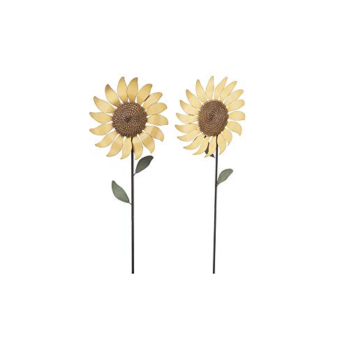 Ganz CG173804 Sunflower Garden Stake, Set of 2, Iron