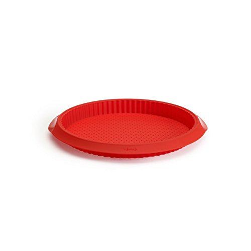 L√©ku√© Perforated Quiche Pan, 11", Red