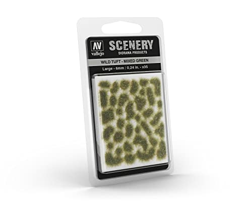 Vallejo Store Mixed Green Wild Tuft Large 6mm / 0.24 in. Vallejo Paints
