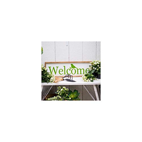 VIP Home and Garden SB1226 Welcome Decorative Sign with Solid Wood Frame and Embossed Letters, 28-inch Length