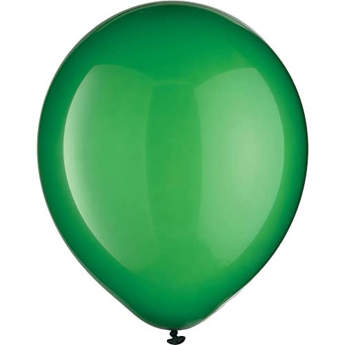 Amscan Enchanting Festive Solid Latex Balloons Party Supplies for Any Occasion, 12", Green
