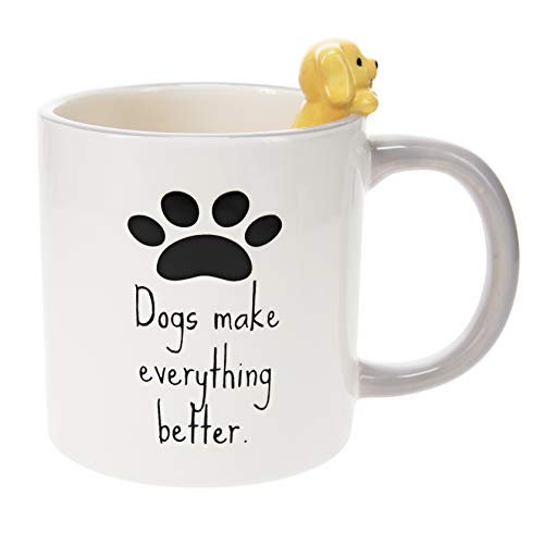 Pavilion Gift Company Make Everything Better-Dog Gray 17oz Dolomite Coffee Cup Mug