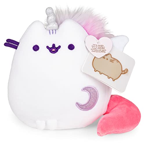 GUND Pusheen Super Pusheenicorn Extra Squishy Squisheen Cat Stuffed Animal Plush, White, 6