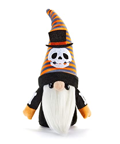 Giftcraft 474539 Skull and Top Hat Gnome, 10 inch, Polyester, Bones