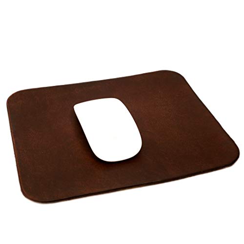 Alta Andina Executive Leather Mouse Pad | Gaming & Home Office | Non-Slip Suede Bottom | Thick, Durable, Full Grain, Vegetable Tanned Leather Mousepad