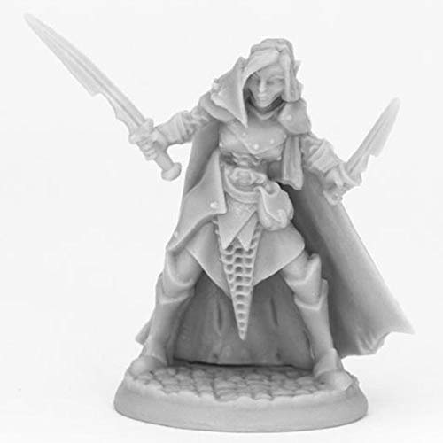 Reaper Miniatures Bones Black Dark Elf Female Warrior