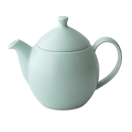 FORLIFE Dew Teapot with Basket Infuser, Minty Aqua, 14 oz/414ml