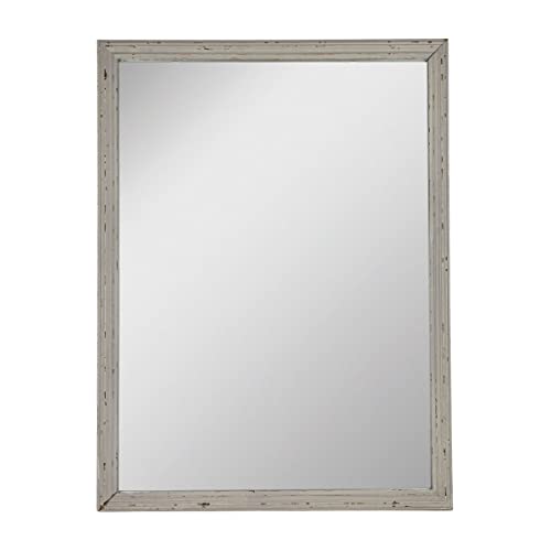 Foreside Home & Garden Distressed Gray Wood Mirror