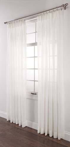 Belle Maison Stylemaster Splendor Pinch Pleated Drapes Pair, 2 of 24" by 84", White