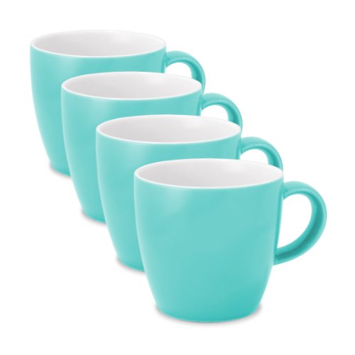 FORLIFE Uni Espresso/Oolong Tea Cup (Set of 4), 3.5 oz, Turquoise