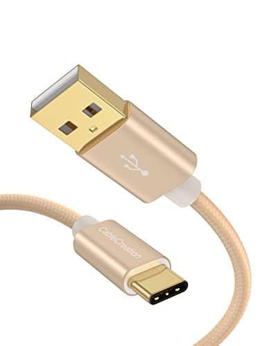 USB C Cable 4 Feet, CableCreation USB C to A Cable Fast Charging Cable 60W (20V/3A) 480Mbps Data, USB A to C Cable Cord Compatible with MacBook Air Chromebook Pixel Galaxy S22 Ultra S21 S20, Gold 1.2m