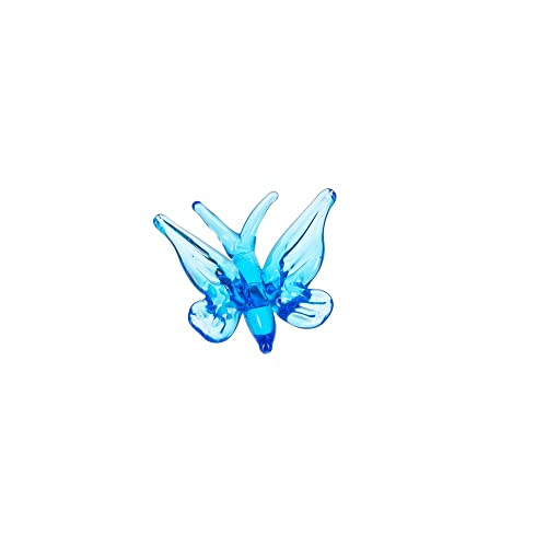 Ganz Miniature World - Blue Butterfly, Glass, 0.75 Inch Height, Multicolor