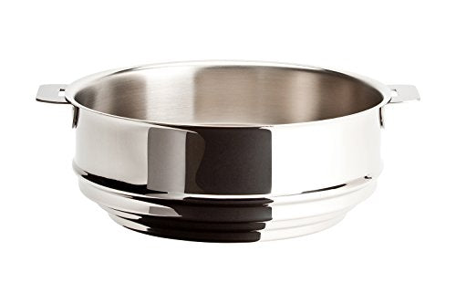 Cristel Multiply Stainless Steel Steamer Insert with Removable Handles, 10.25 Inch