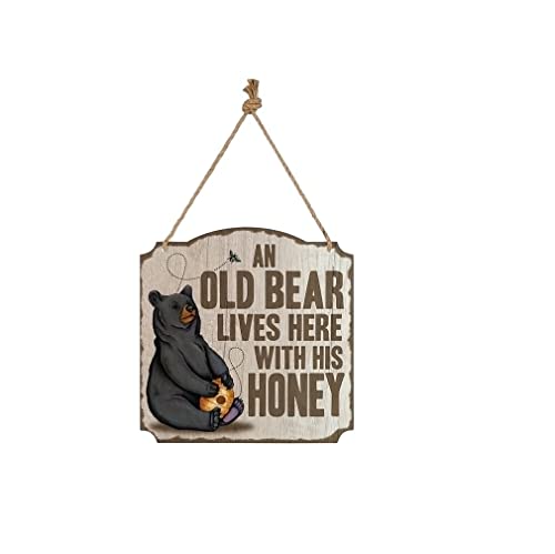 Carson 24323 Old Bear Metal Wall Decor, 12-inch Square